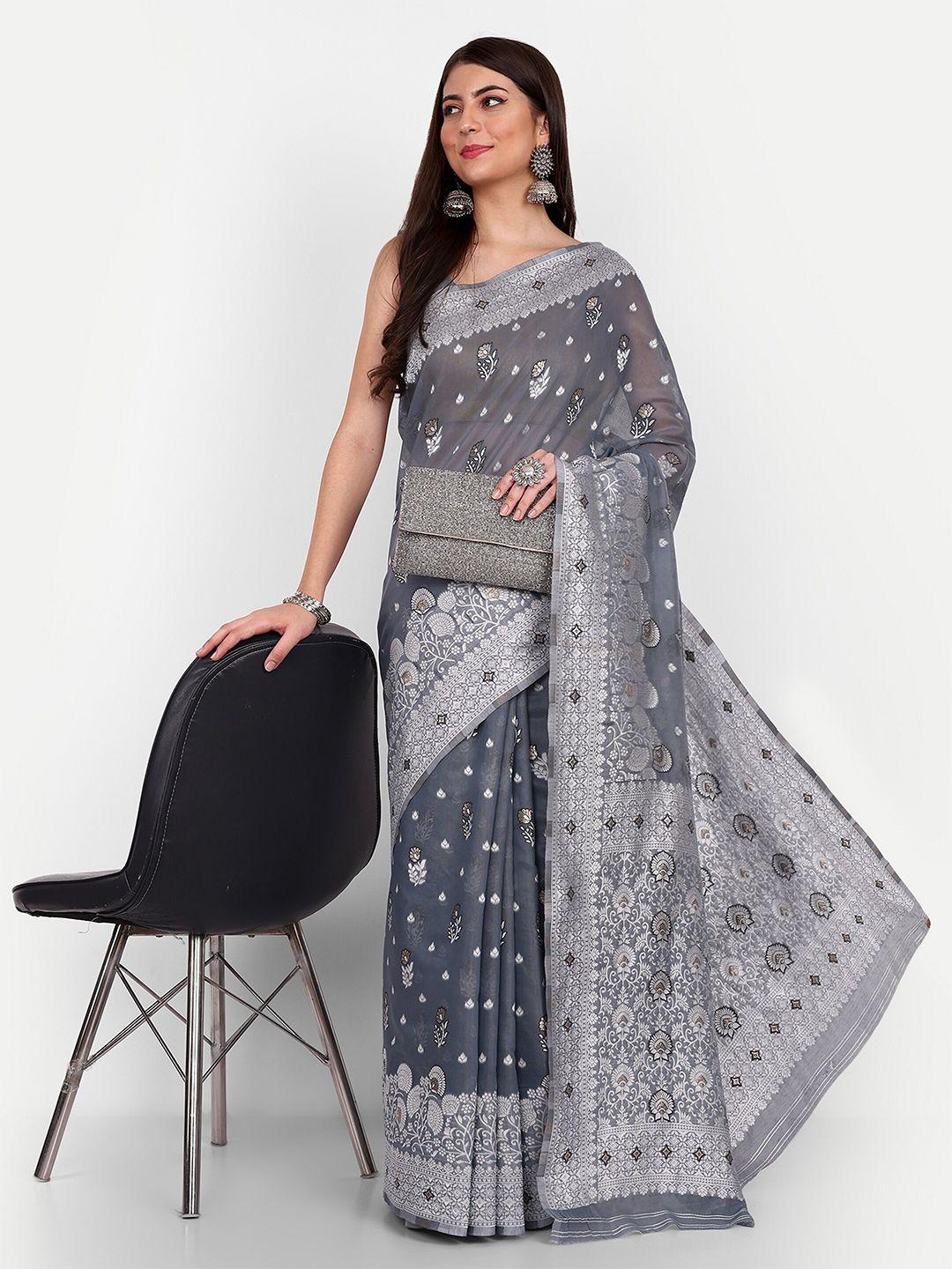 jinal & jinal ethnic motifs woven design chanderi saree