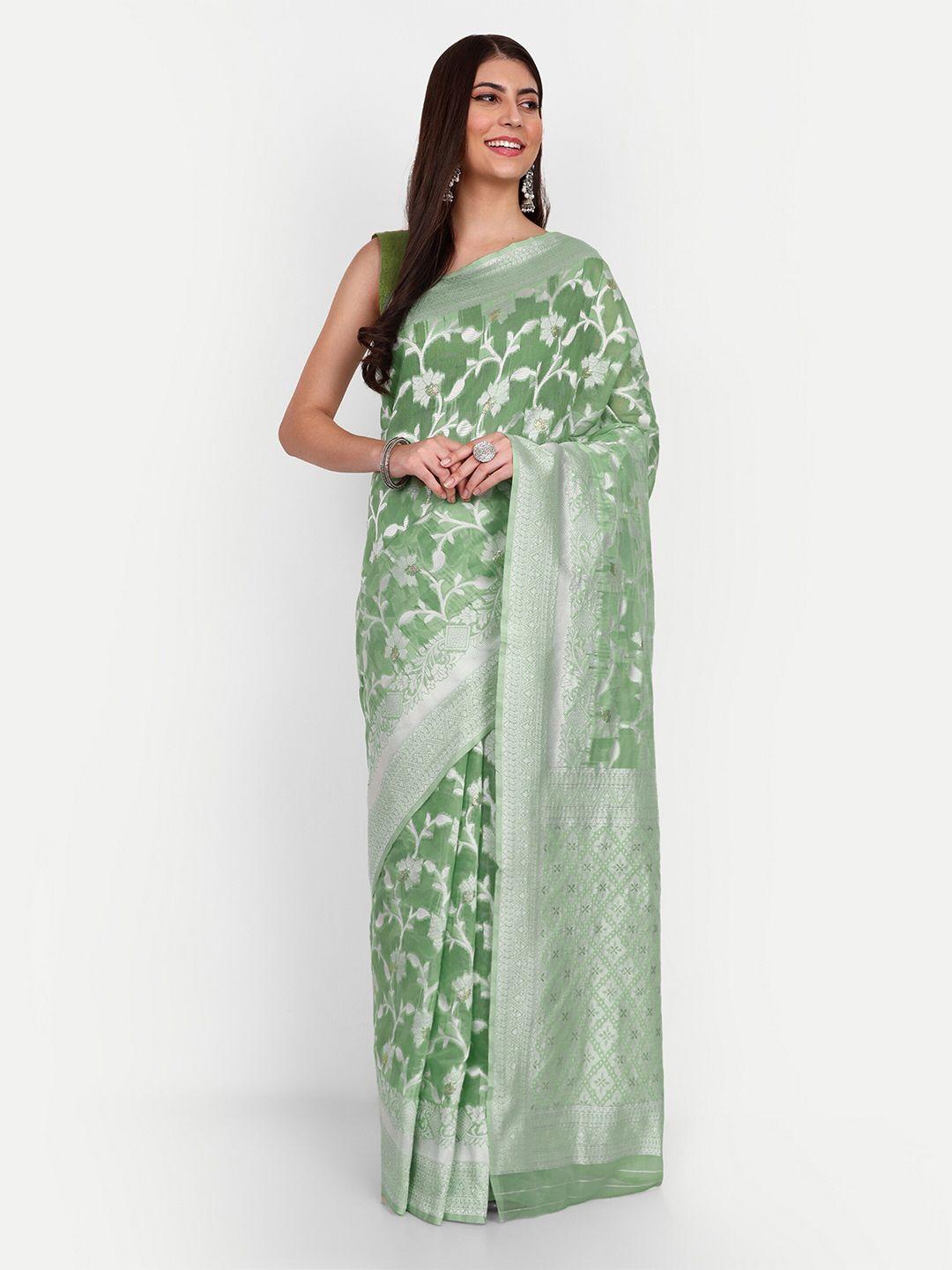 jinal & jinal ethnic motifs woven design chanderi saree