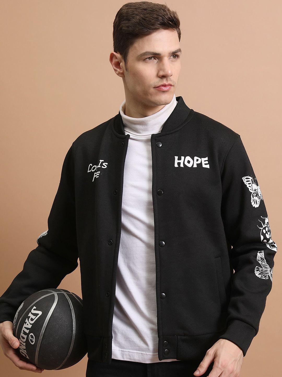 highlander stand collar printed bomber jacket