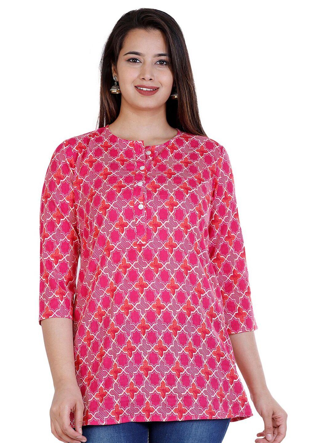 baesd pink print cotton top