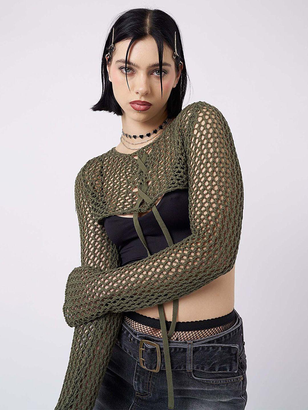 lulu & sky green crop top