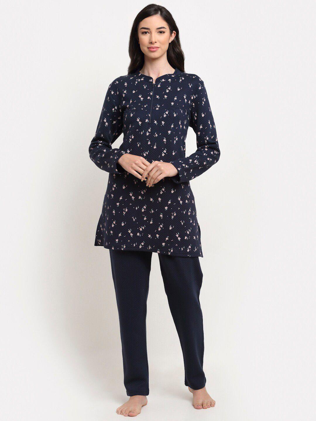 aerowarm floral printed night suit