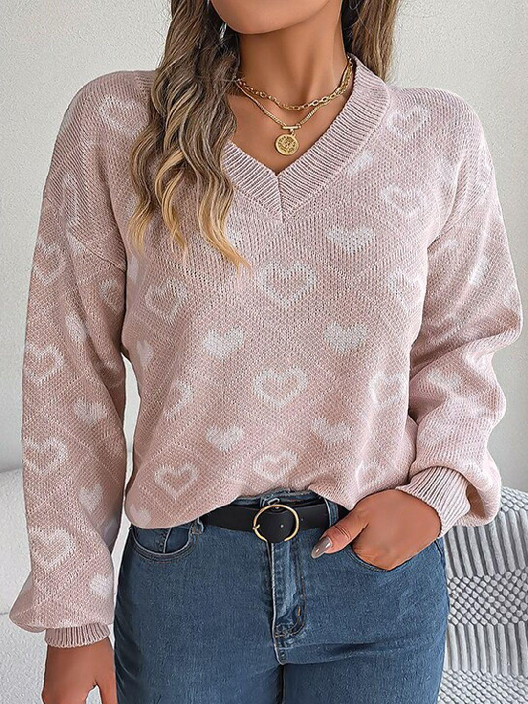 stylecast women pink printed pullover