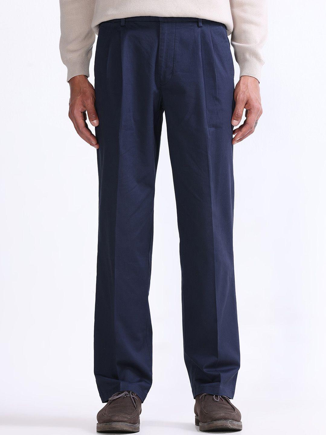 tailoraedge men mid-rise relaxed trousers