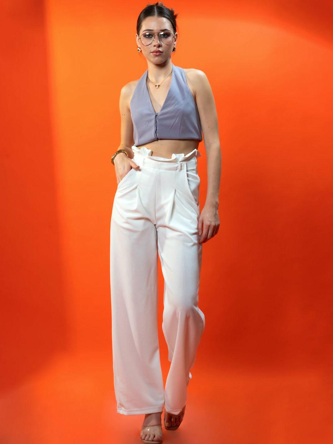 stylecast x hersheinbox women white trousers