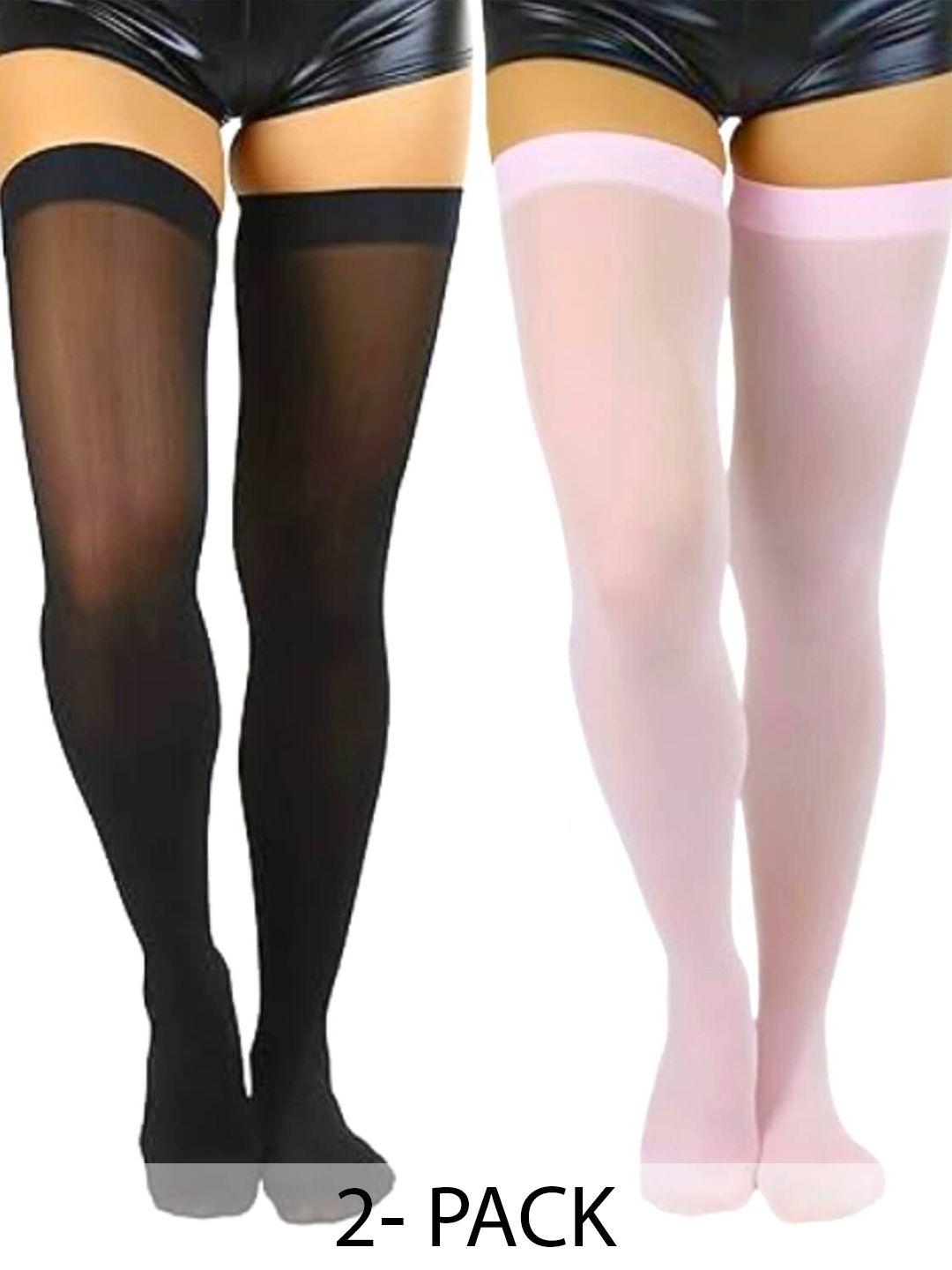 baesd pack of 2 thigh high sheer stockings