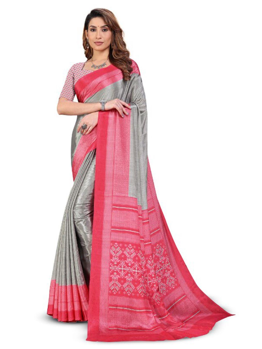 vimla grey art silk mysore silk saree