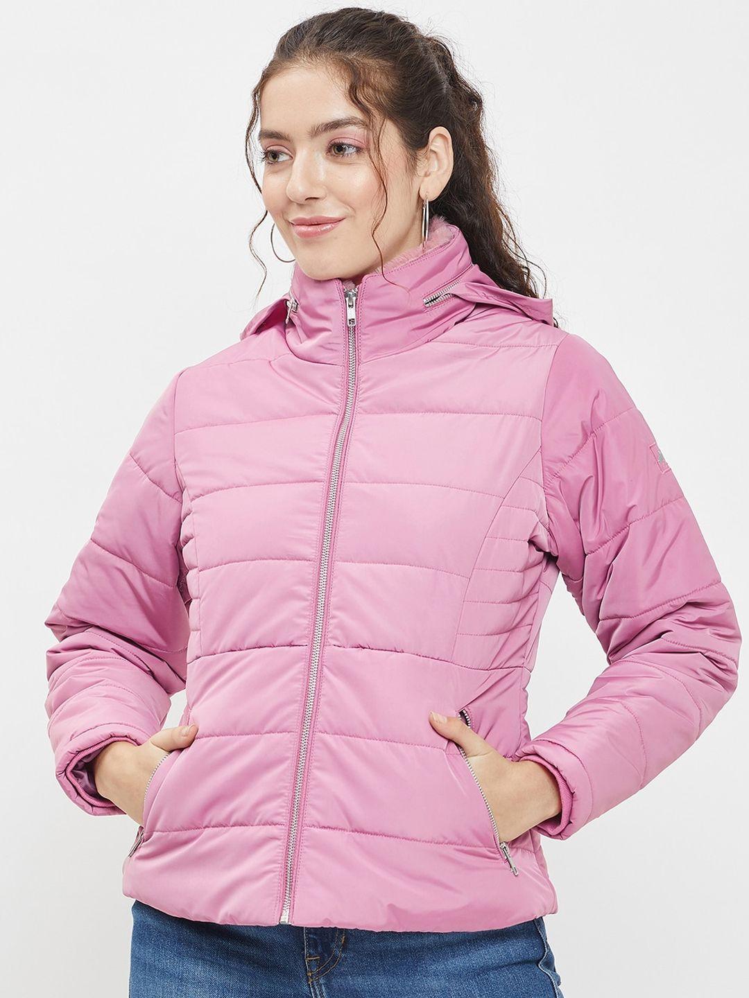 okane women pink lightweight fashion jacket