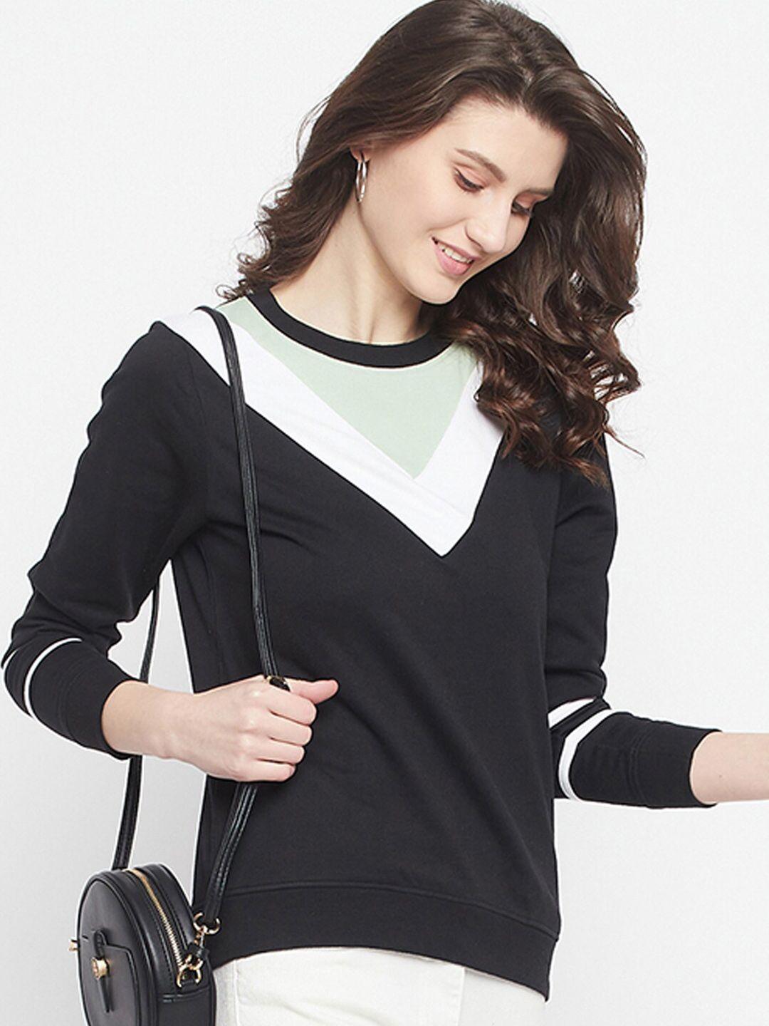 harbor n bay colourblocked fleece sweatshirt