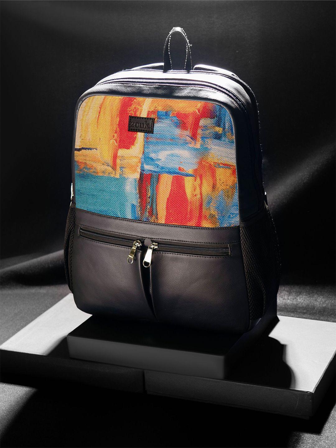 zouk unisex multicoloured backpack with compression straps