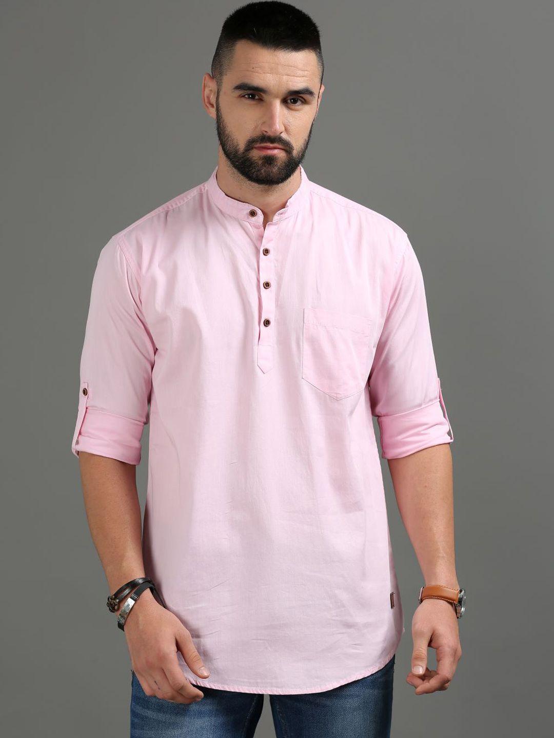 tallwalker mandarin collar cotton kurta