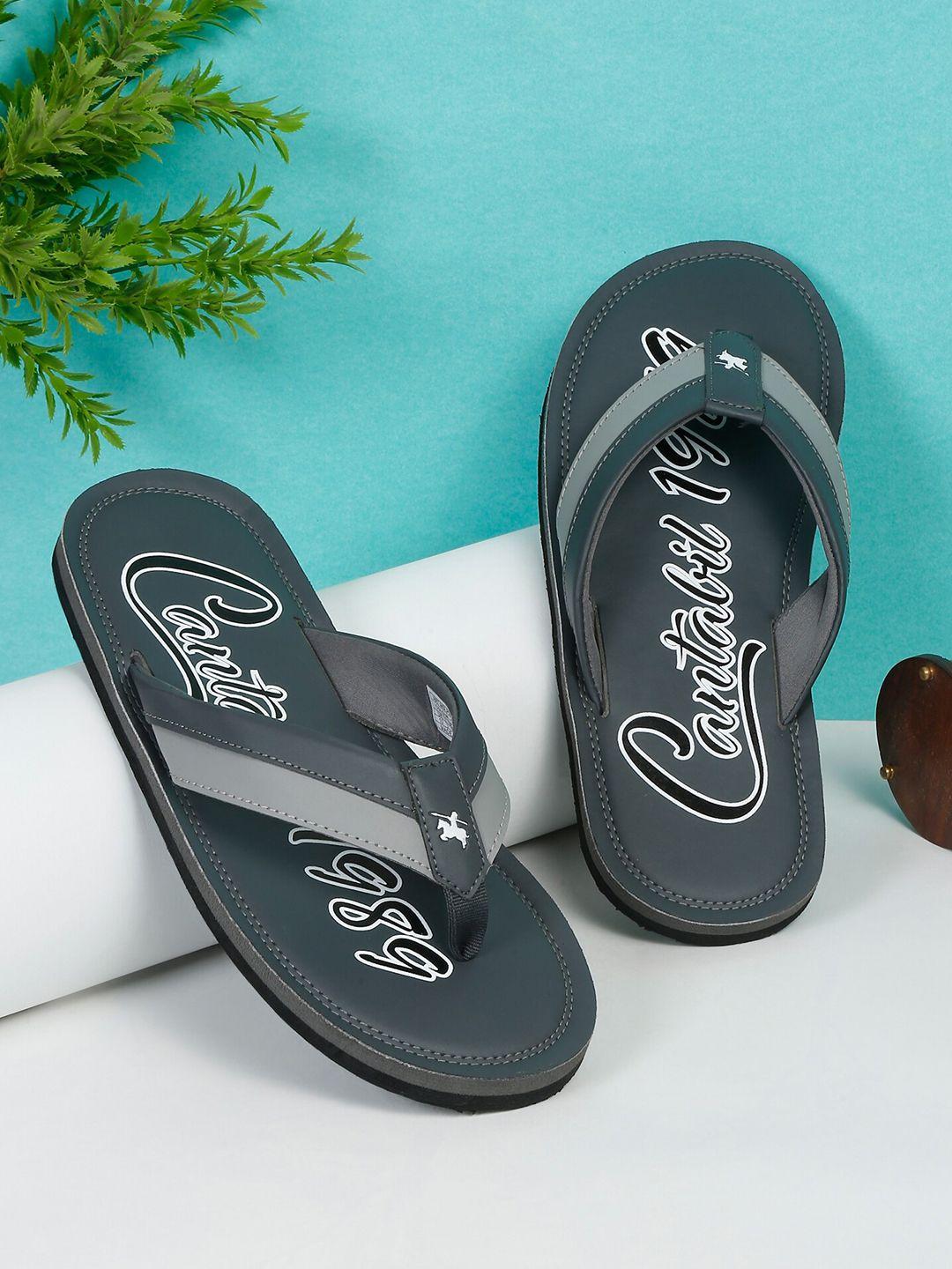 cantabil men printed thong flip-flops