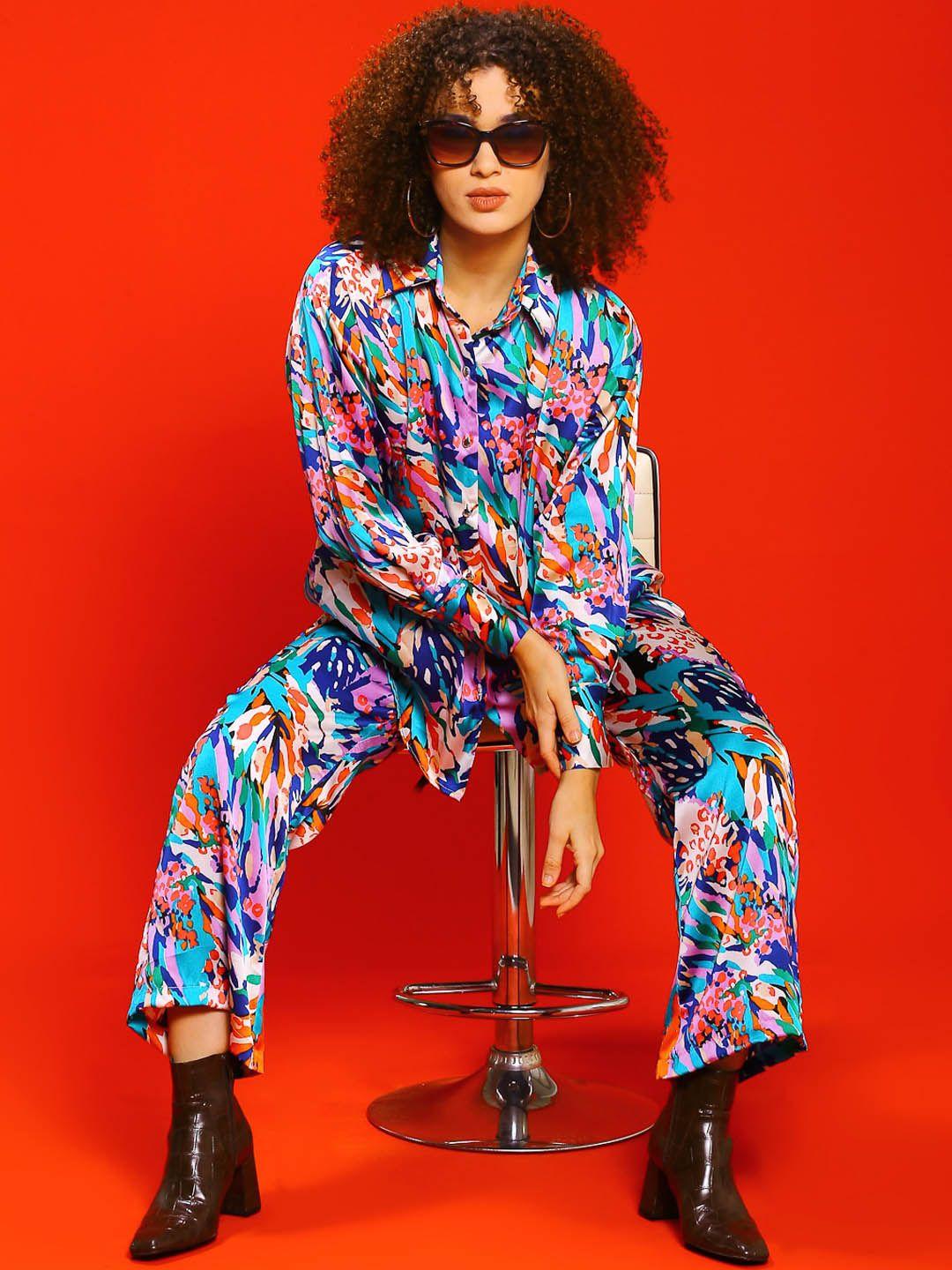 sera printed shirt & trouser co-ord set