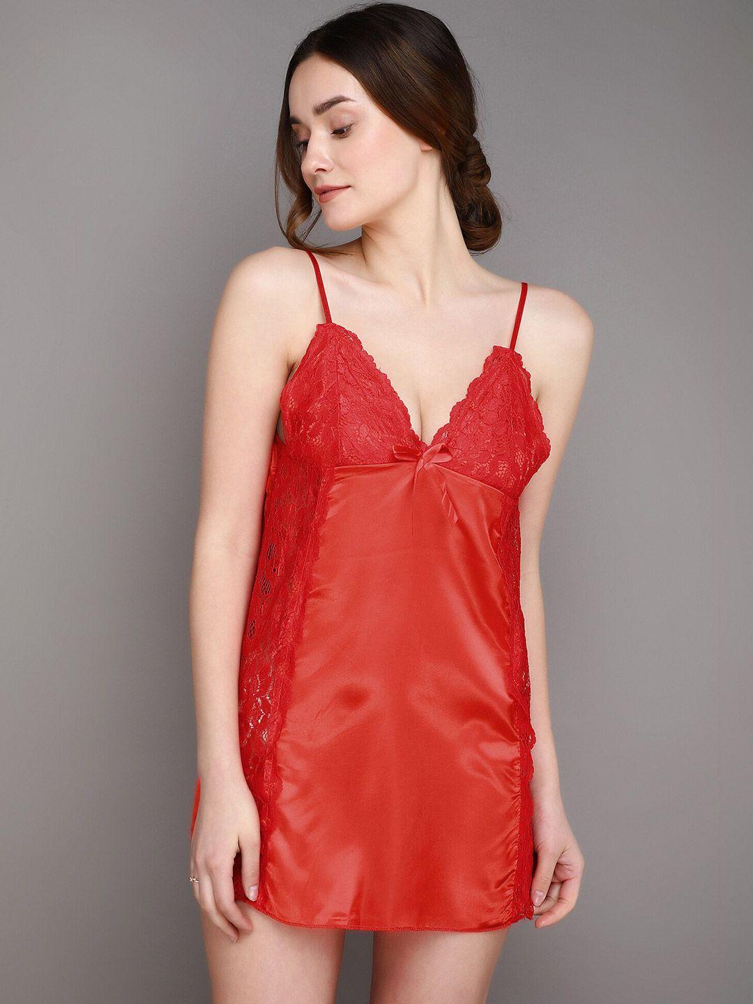 lulu & sky shoulder straps lace nightdress