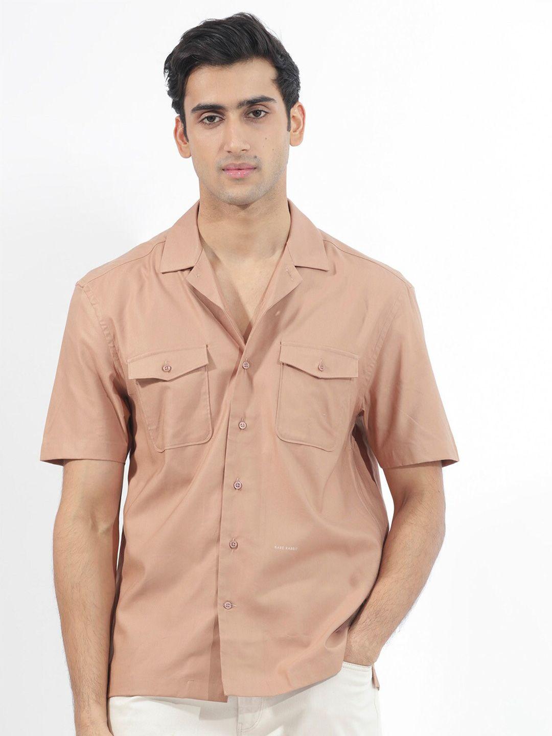 rare rabbit cuban collar cotton casual shirt