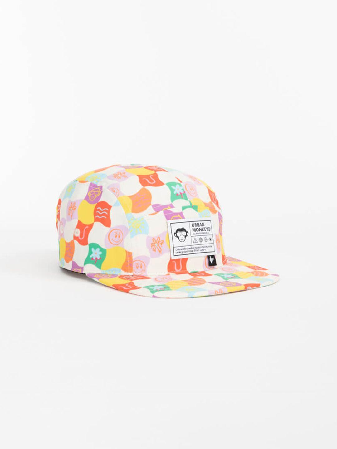 urban monkey unisex printed cotton snapback cap