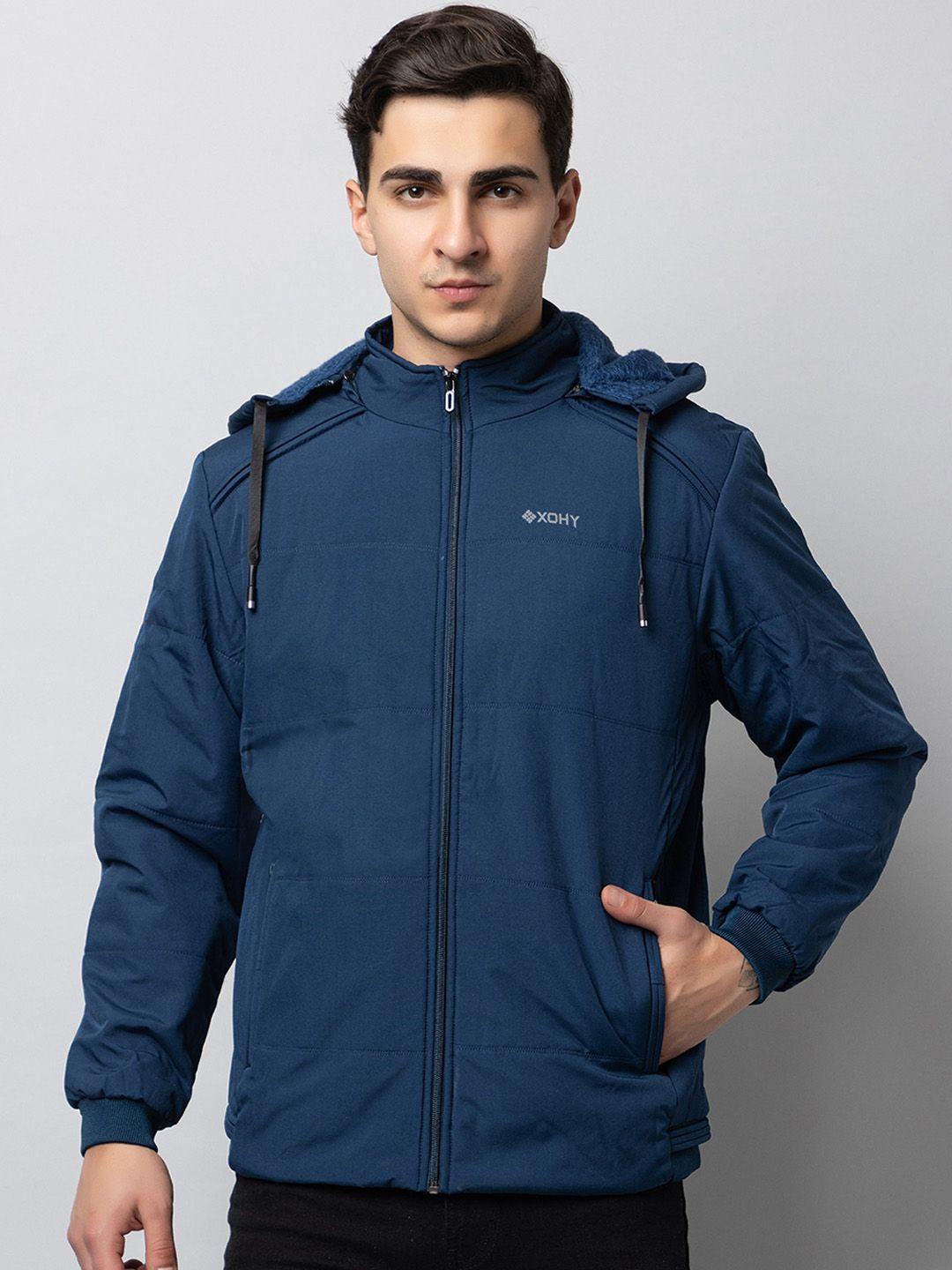 xohy hooded lightweight bomber jacket