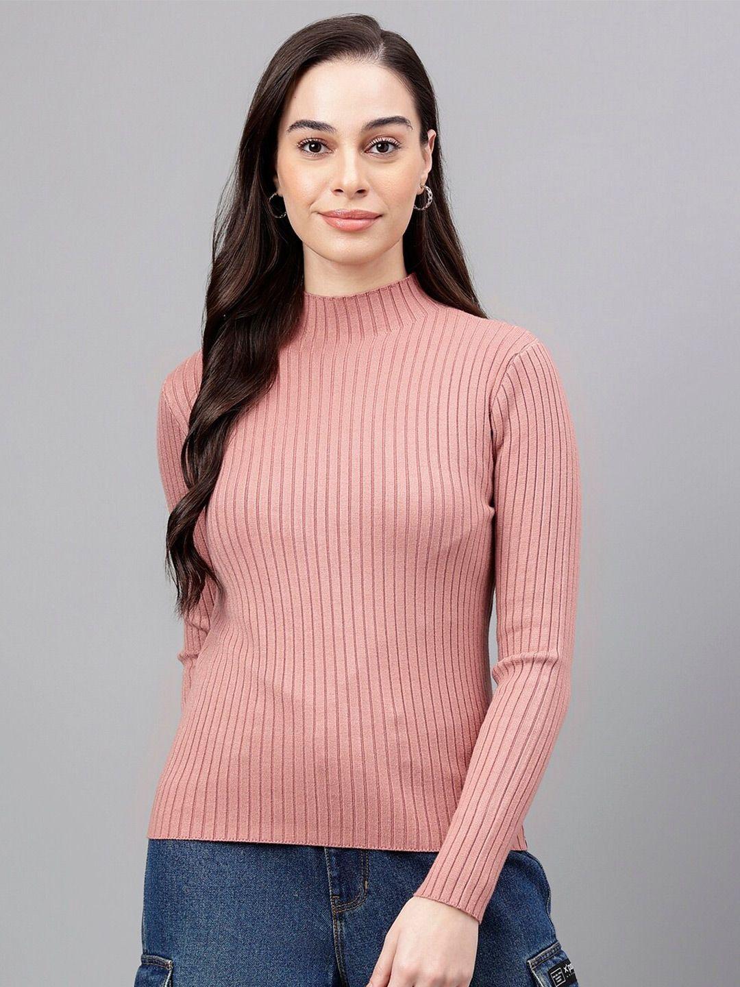 xpose ribbed turtle neck acrylic pullover sweater