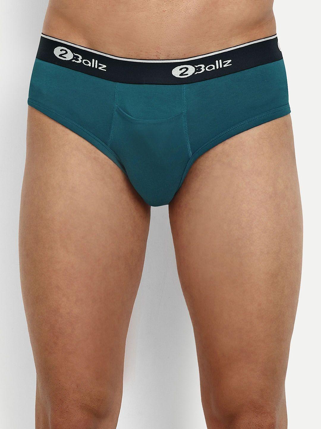 2ballz men mid-rise anti microbial snug fit pouch & horizontal fly advance briefs b-1-2bb