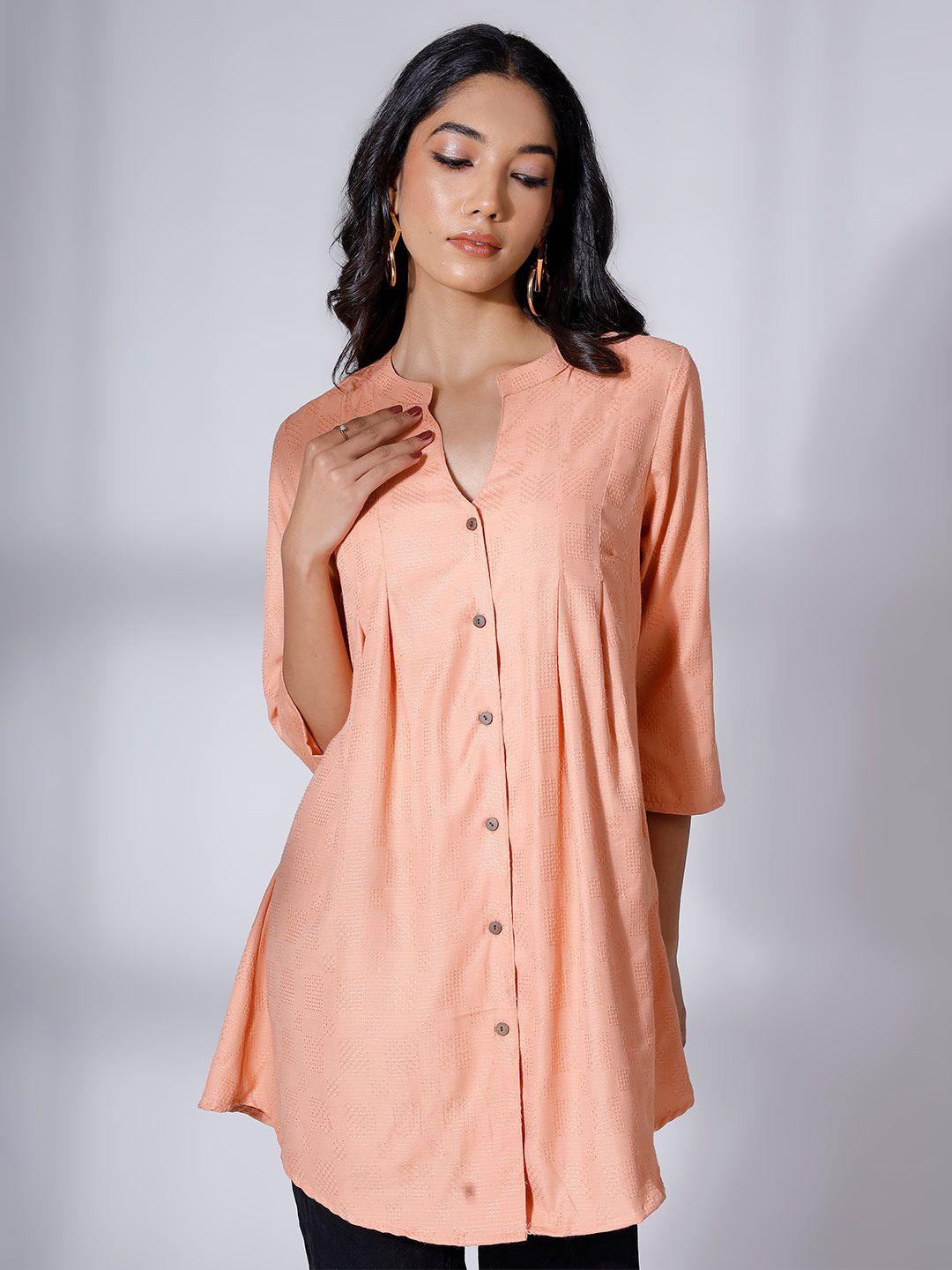 soan peach-coloured kurti