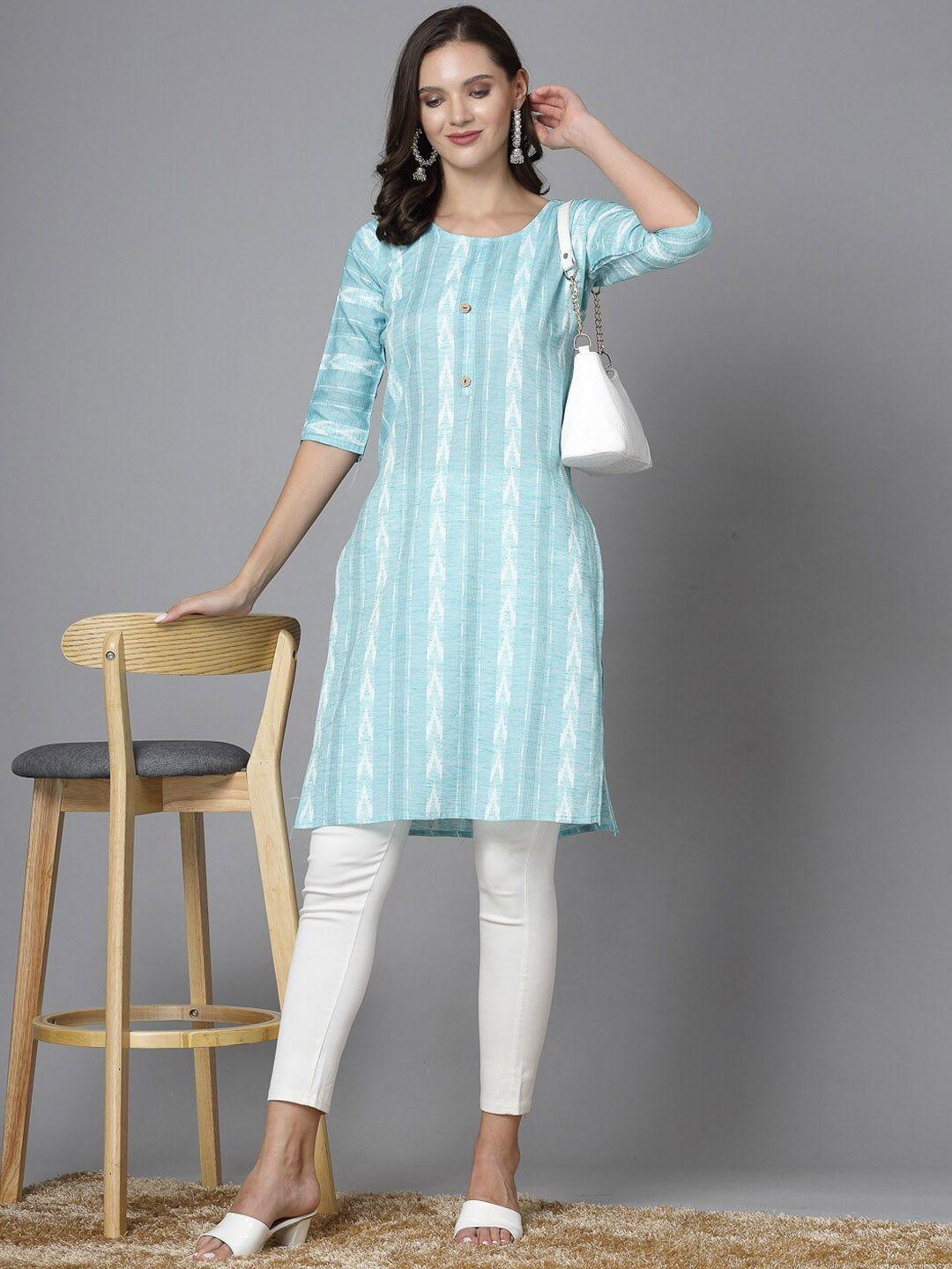 kalini women blue striped kurta