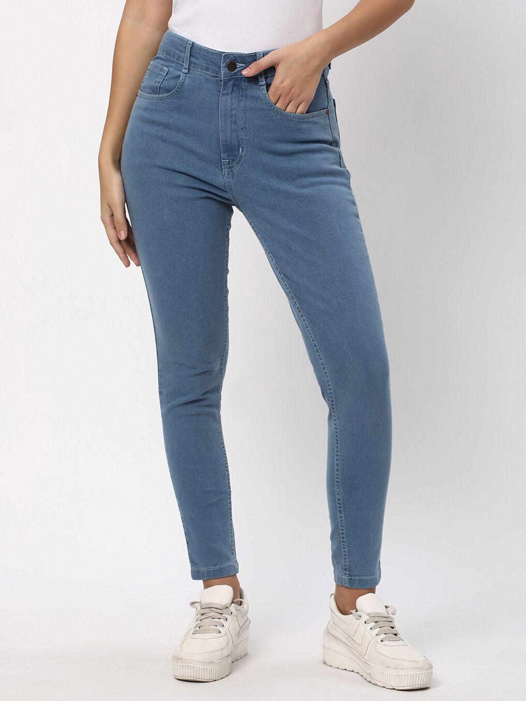 r&b women skinny fit high-rise clean look cotton jeans