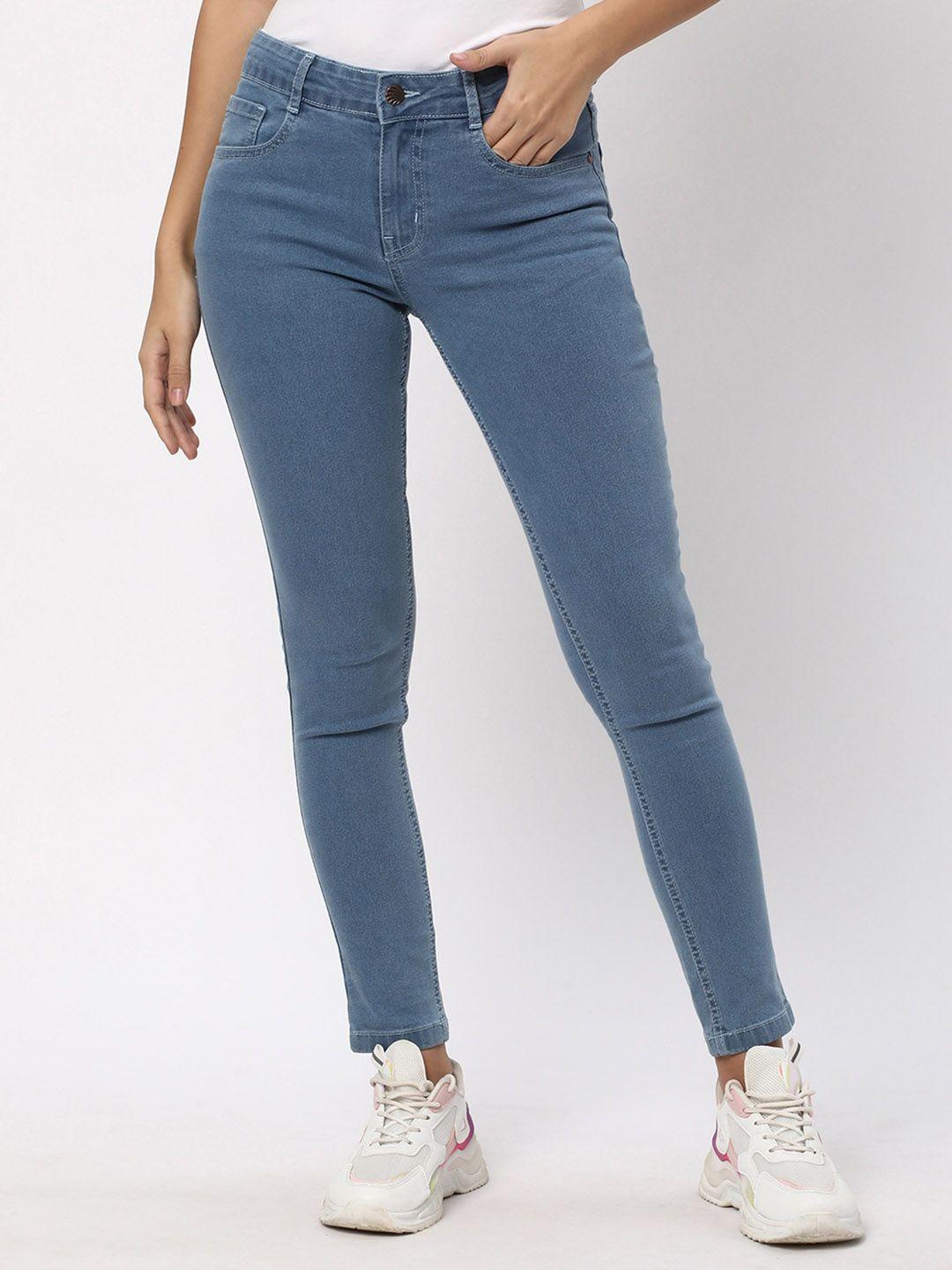 r&b women blue skinny fit jeans