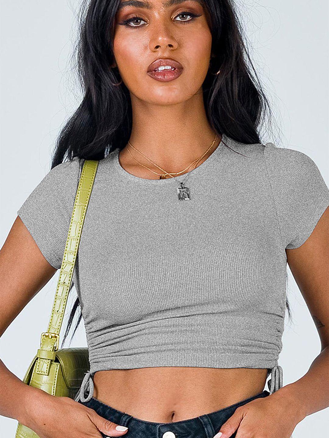 lulu & sky grey cotton crop top