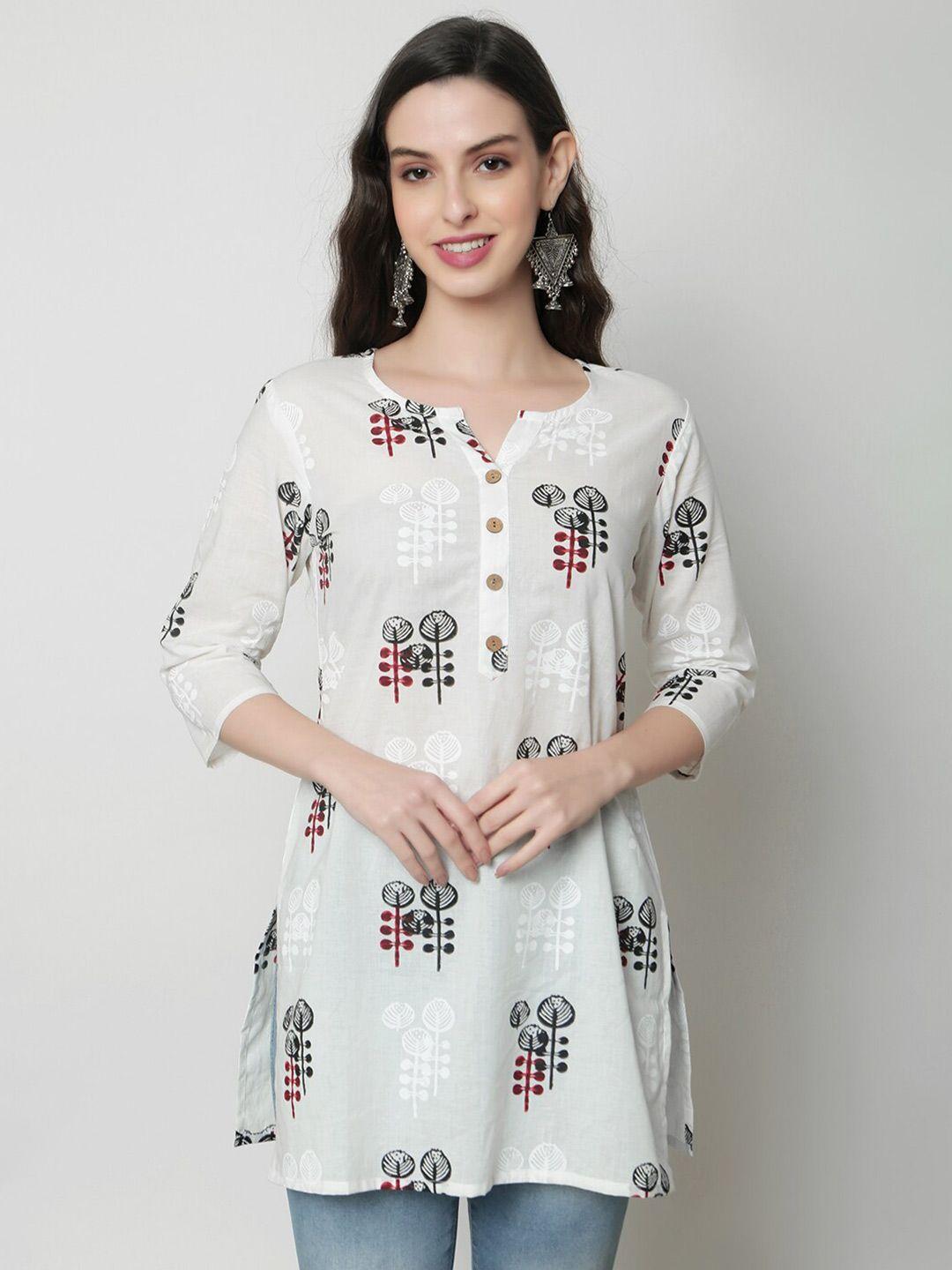 kalini ethnic motifs printed pure cotton kurti