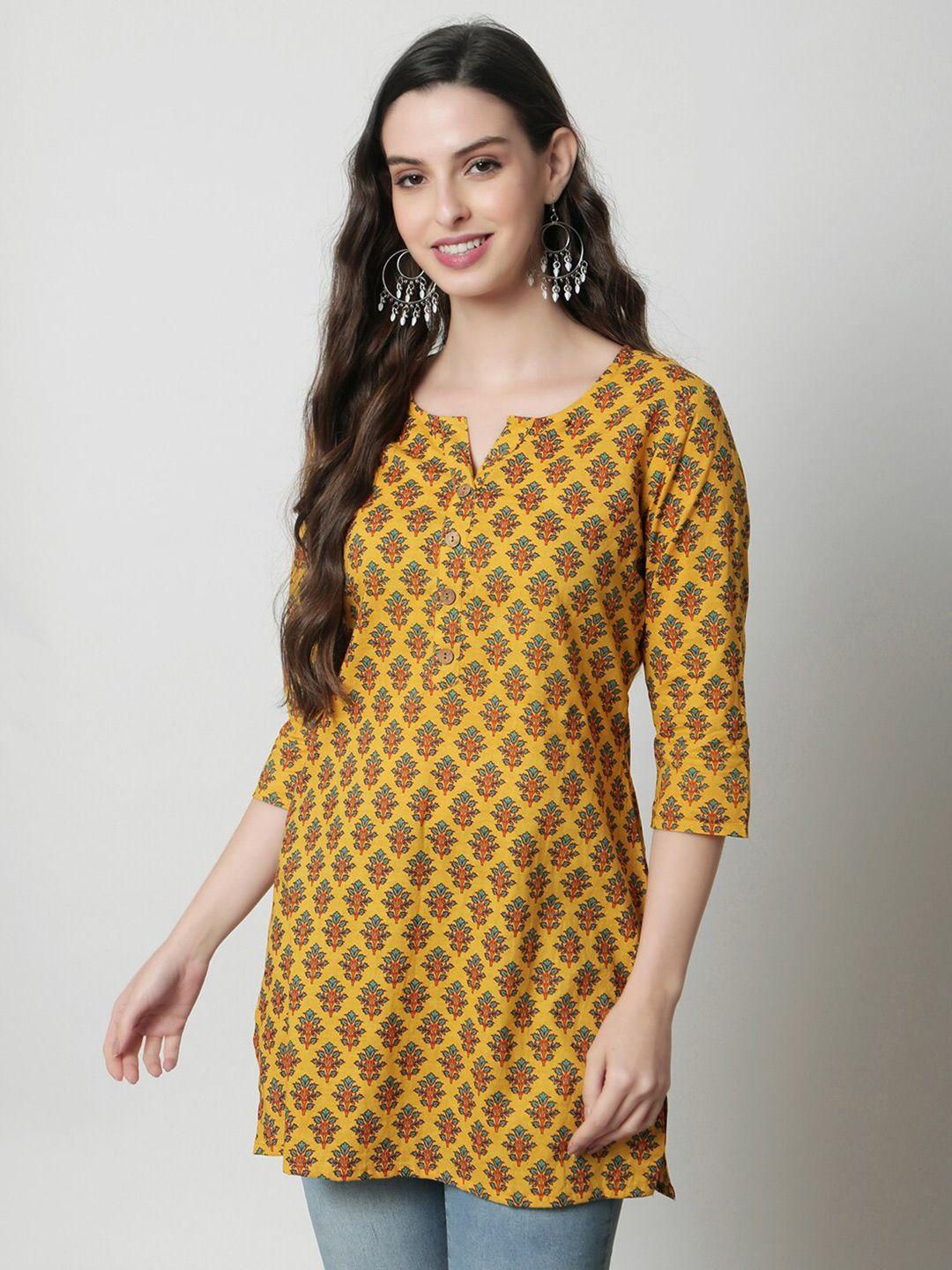 kalini ethnic motifs printed pure cotton kurti