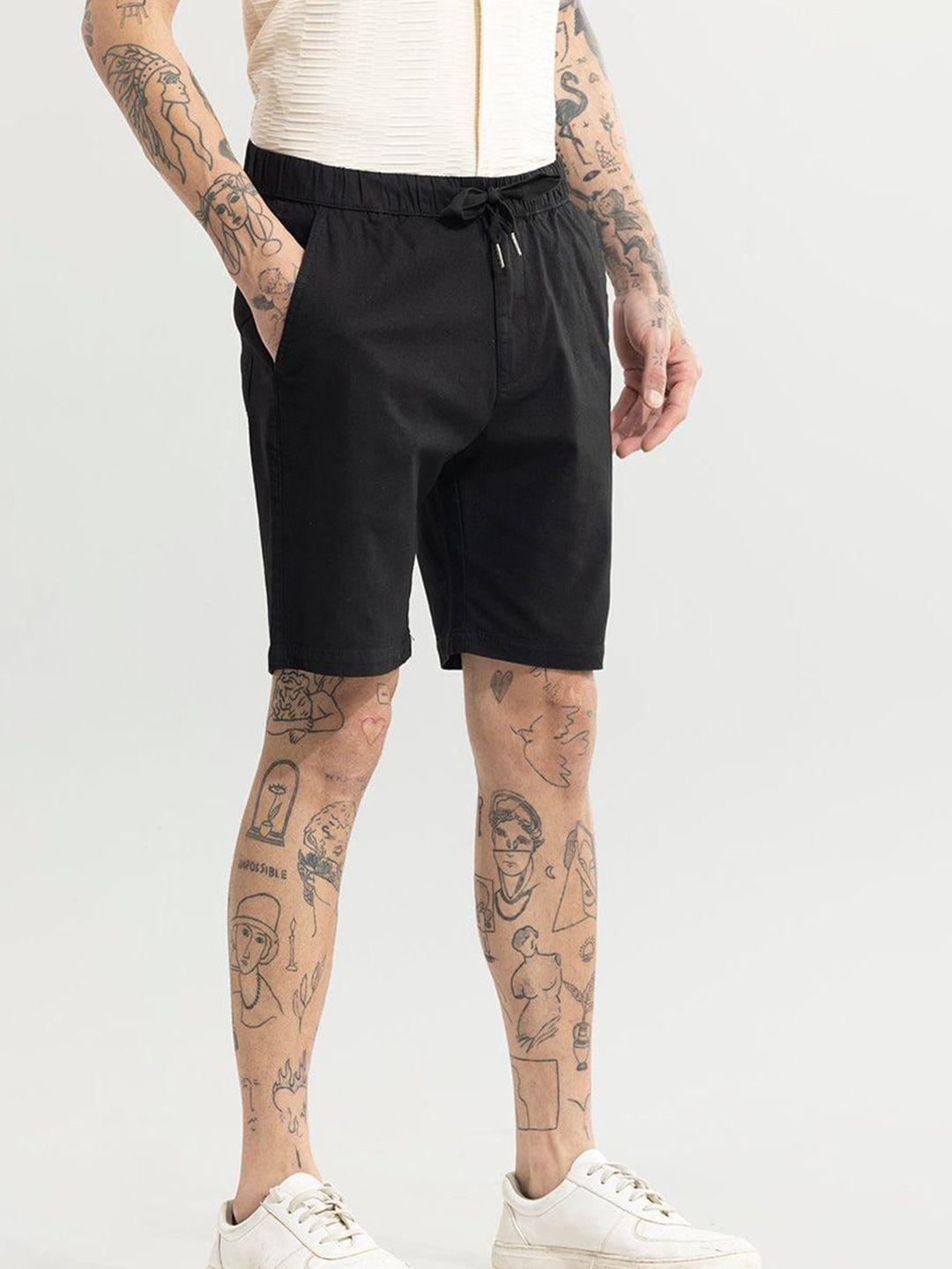 snitch men mid-rise linen shorts