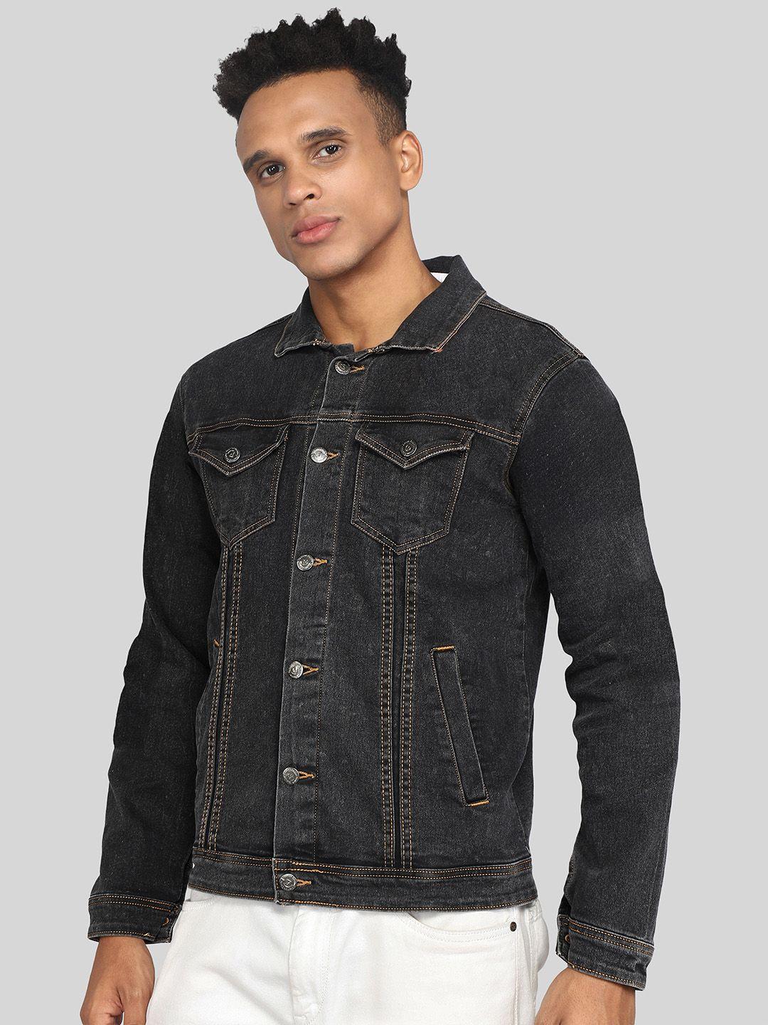 ftx spread collar denim jacket