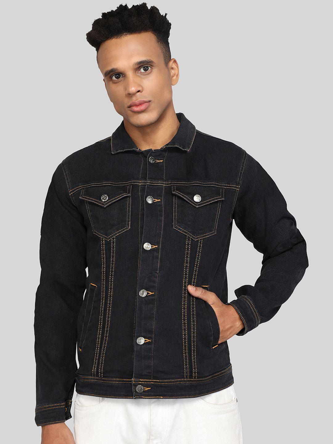 ftx spread collar denim jacket