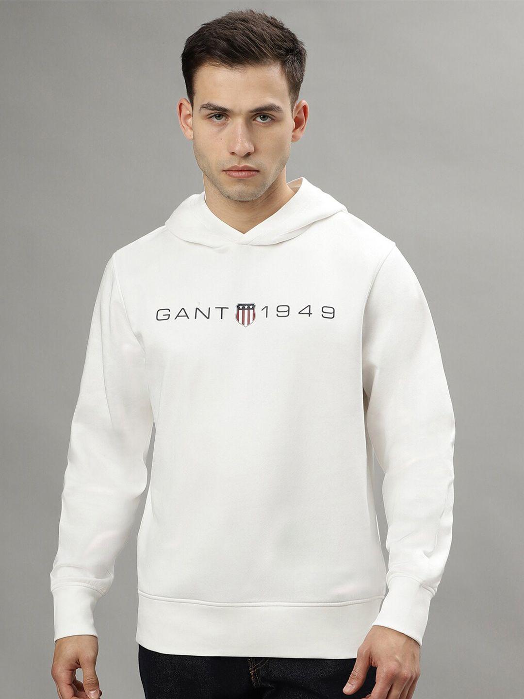 gant typography printed hooded pullover