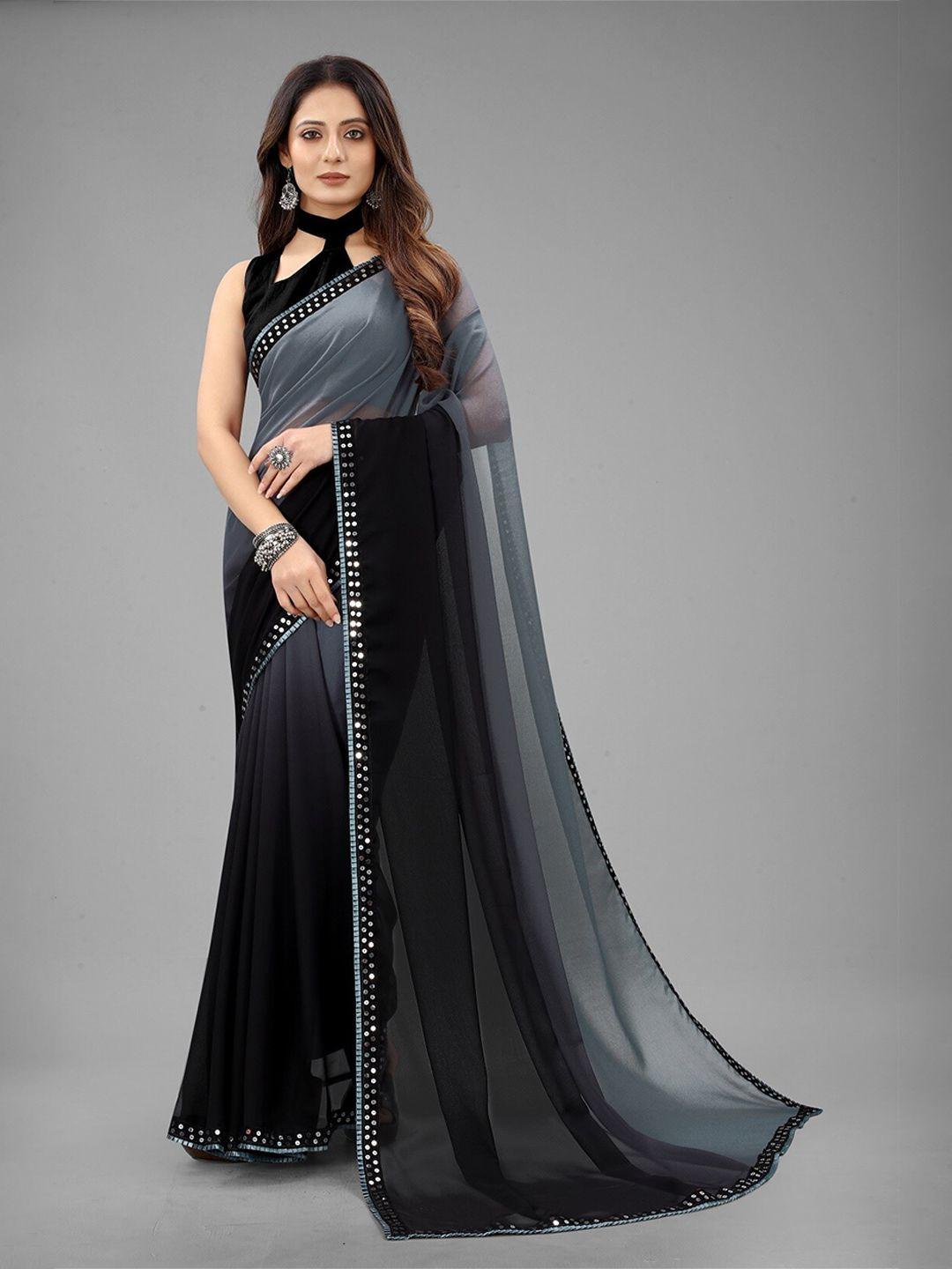 radadiyatrd ombre sequinned pure georgette saree