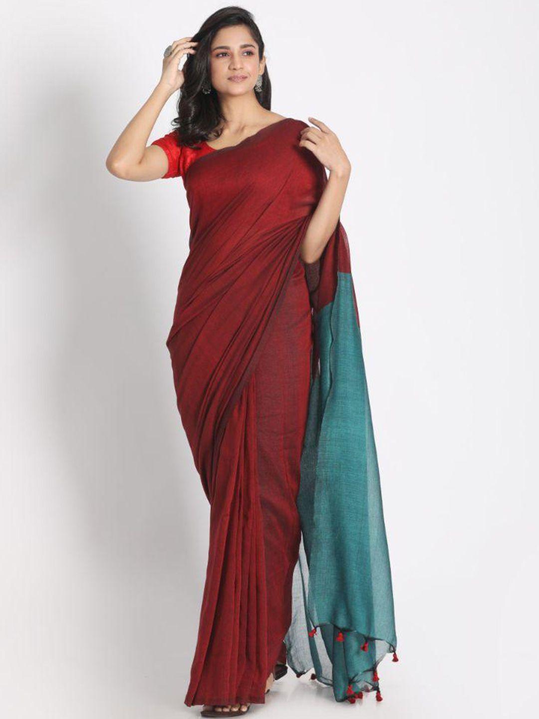 angoshobha woven design pure cotton saree