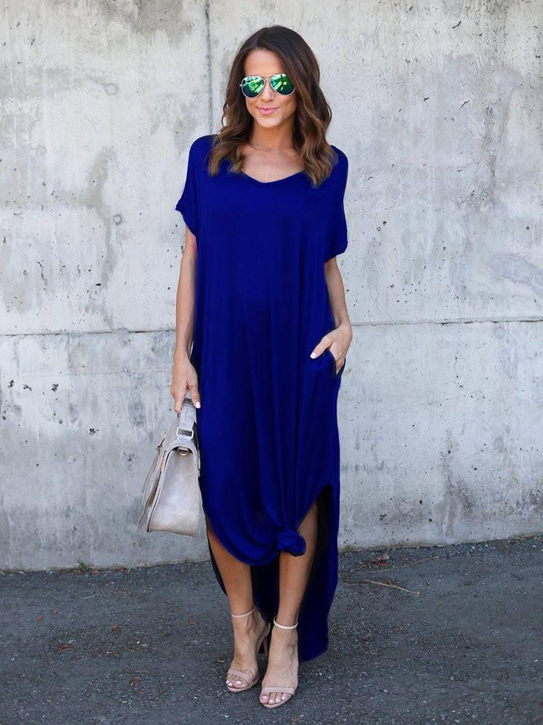 stylecast cotton kaftan extended sleeves maxi dress