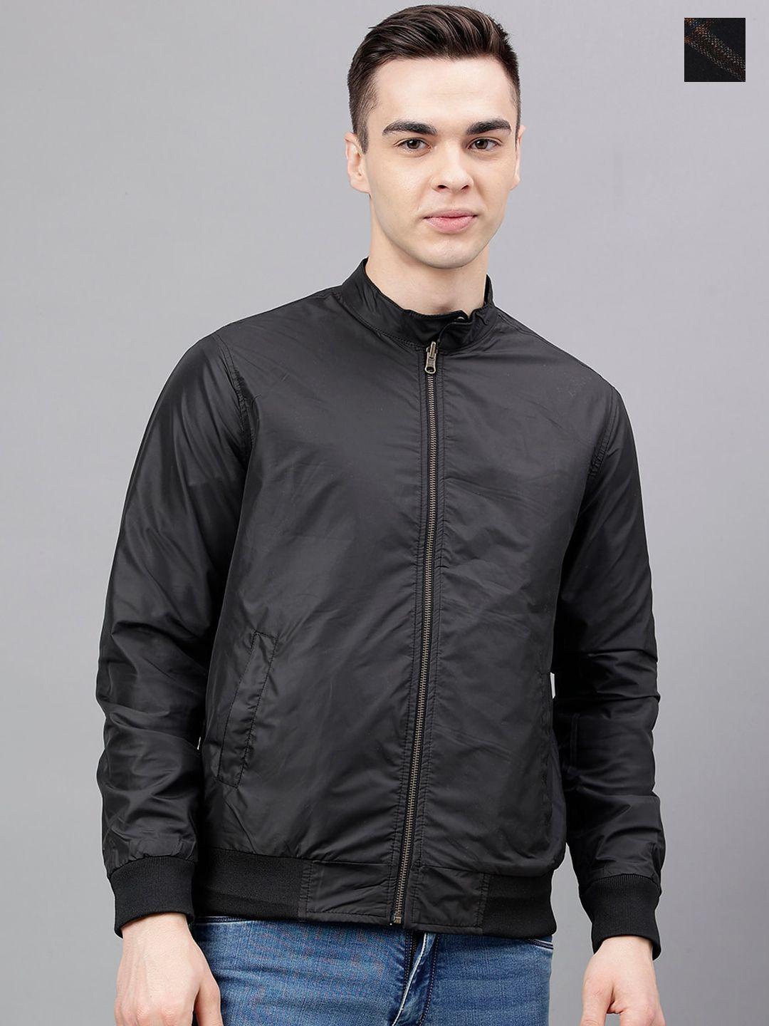 richlook stand collar reversible bomber jacket