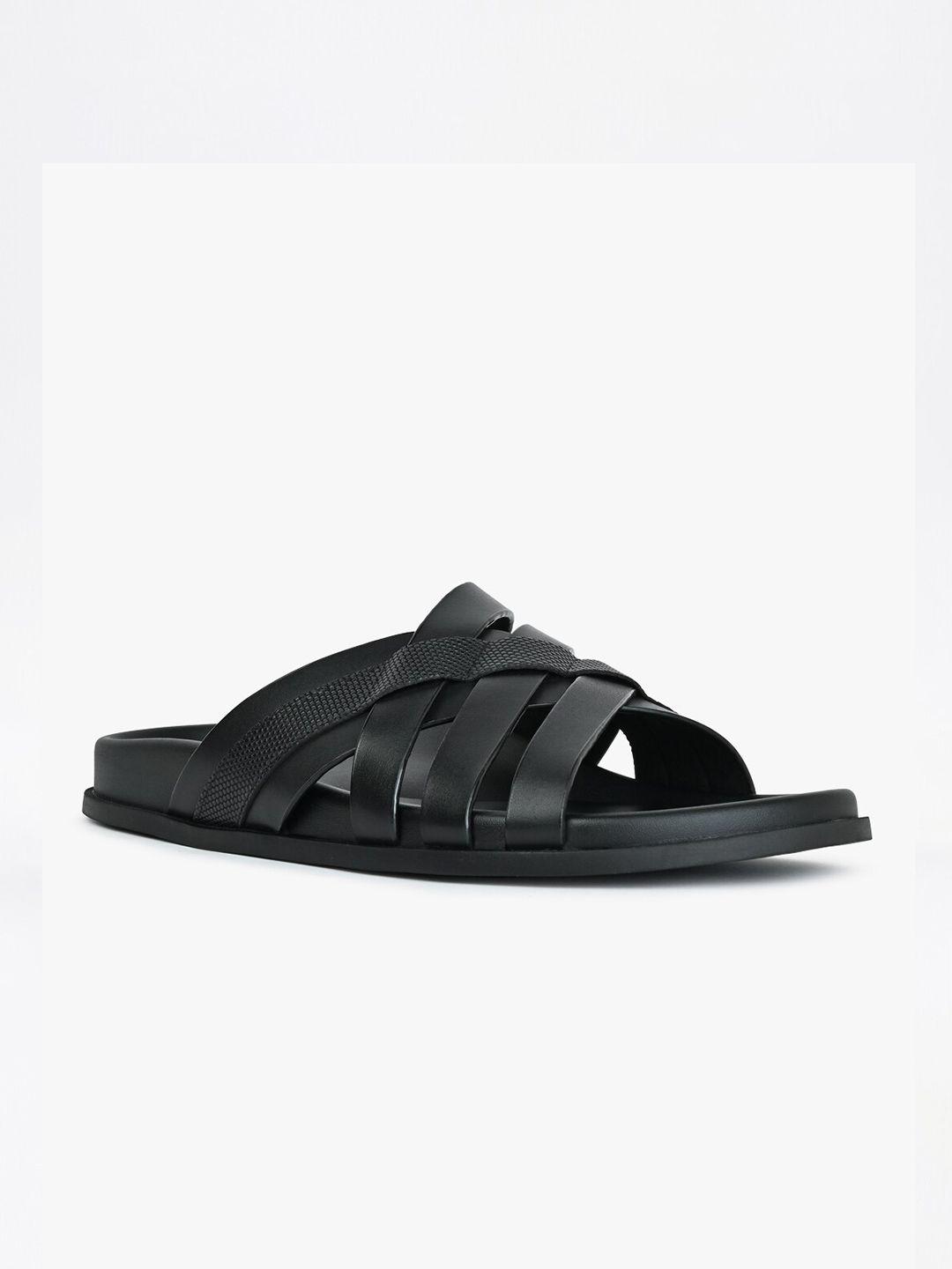 aldo men eze textured leather comfort sandals