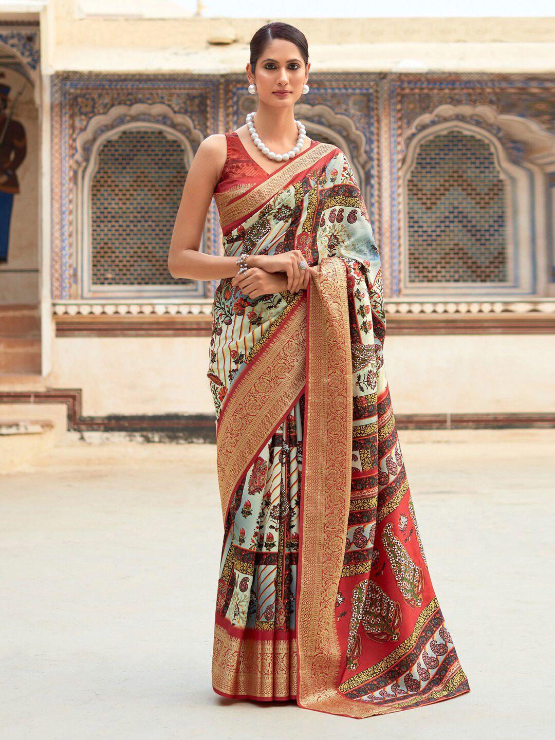 anouk printed paisley woven design designer sungudi saree