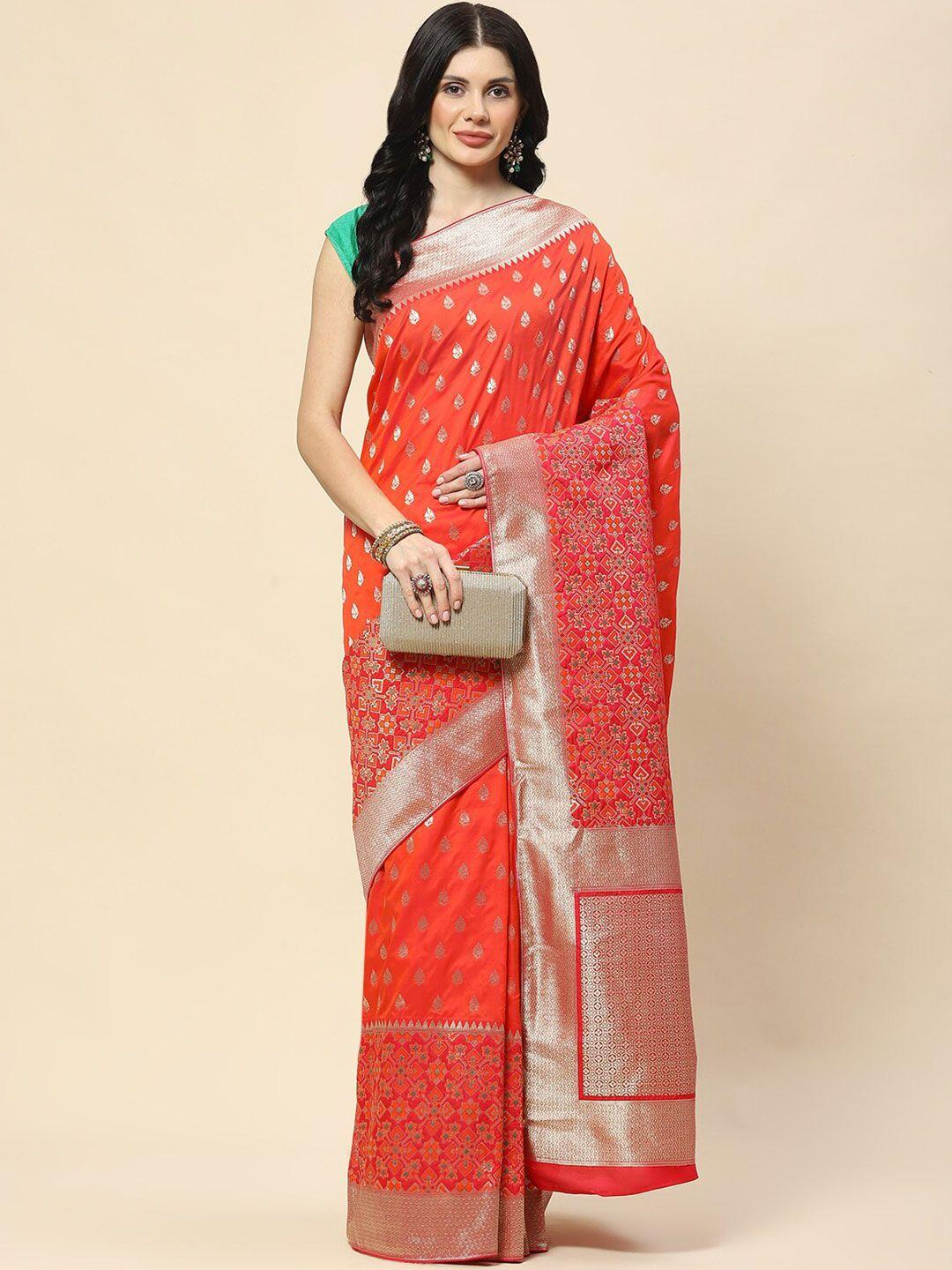 meena bazaar woven design ethnic motifs zari banarasi saree