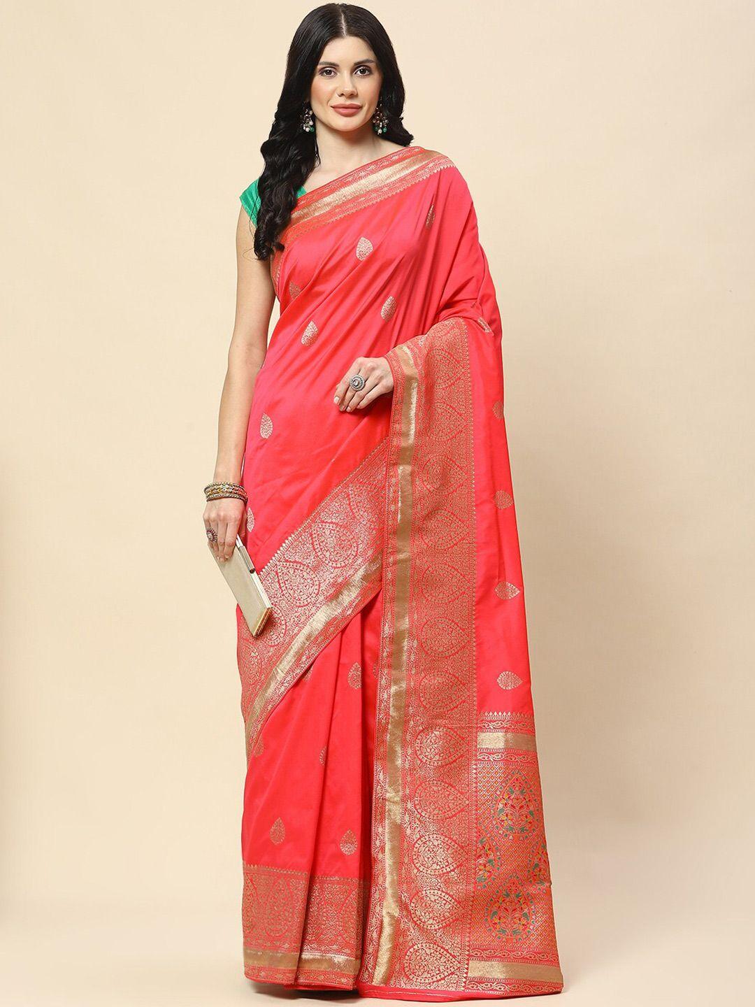 meena bazaar woven design ethnic motifs zari saree