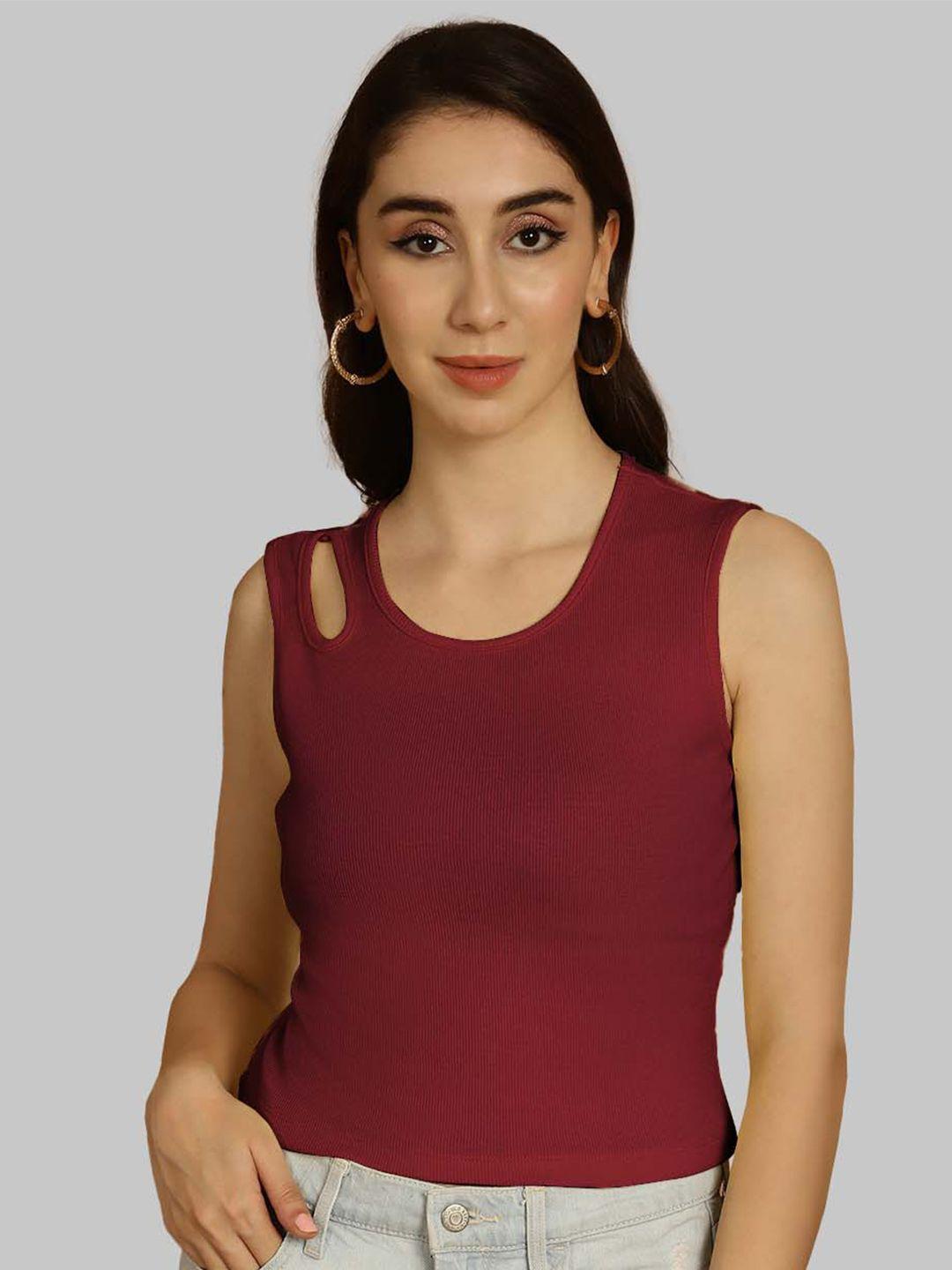 friskers round neck sleeveless crop top