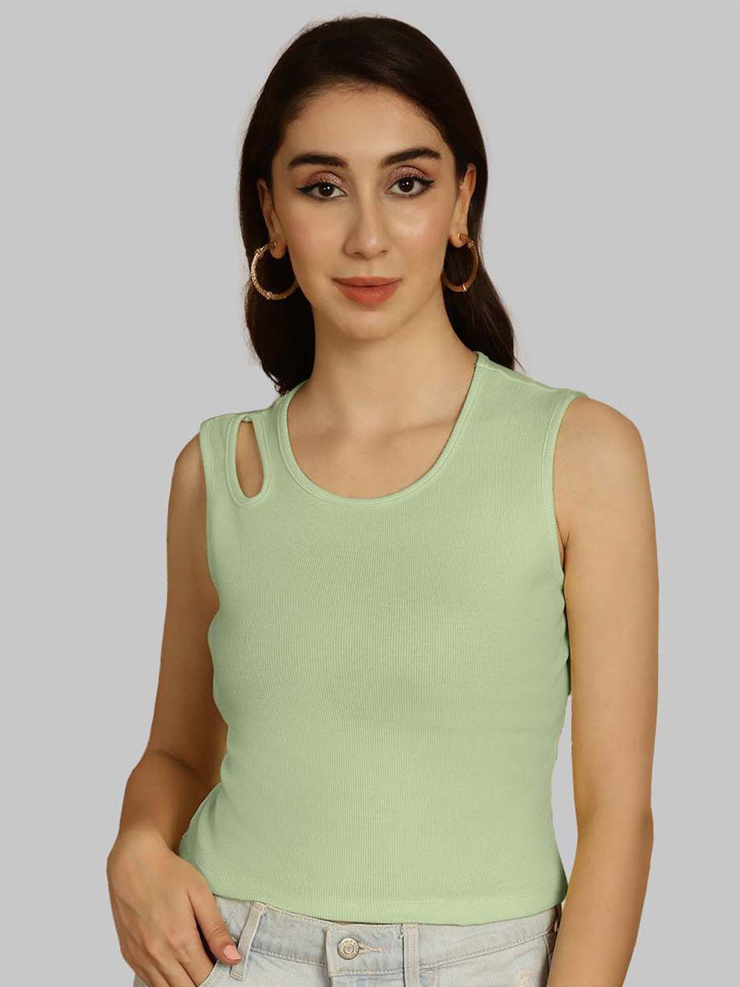 friskers round neck sleeveless crop top