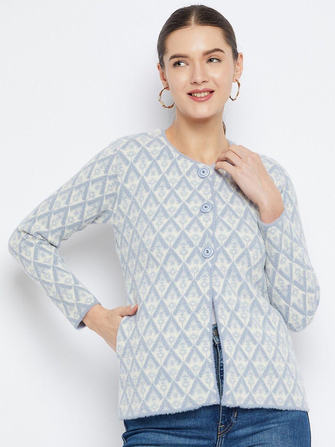 zigo ethnic motifs self design woollen cardigan