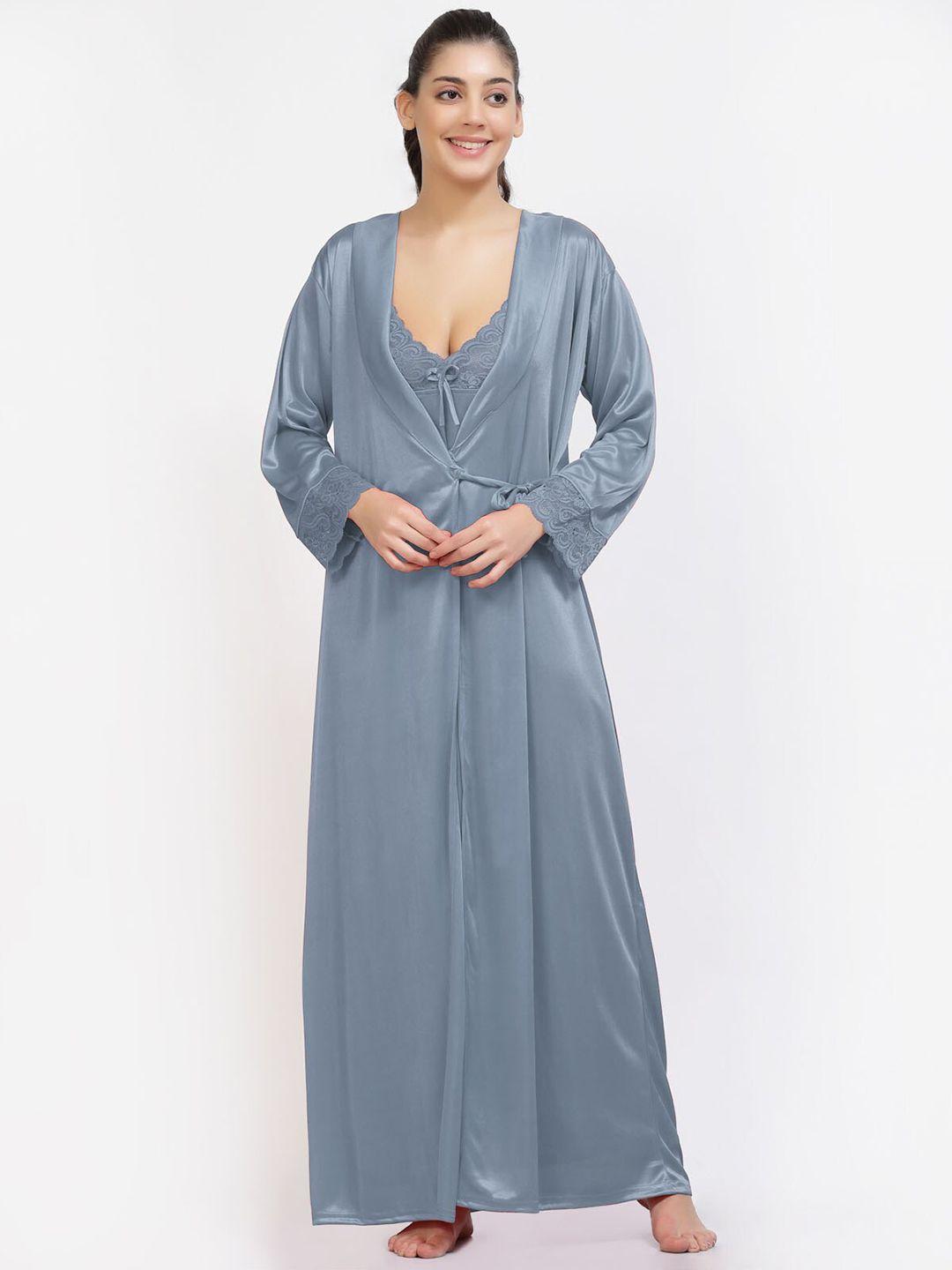 night keys pack of 4 satin maxi nightdress with robe