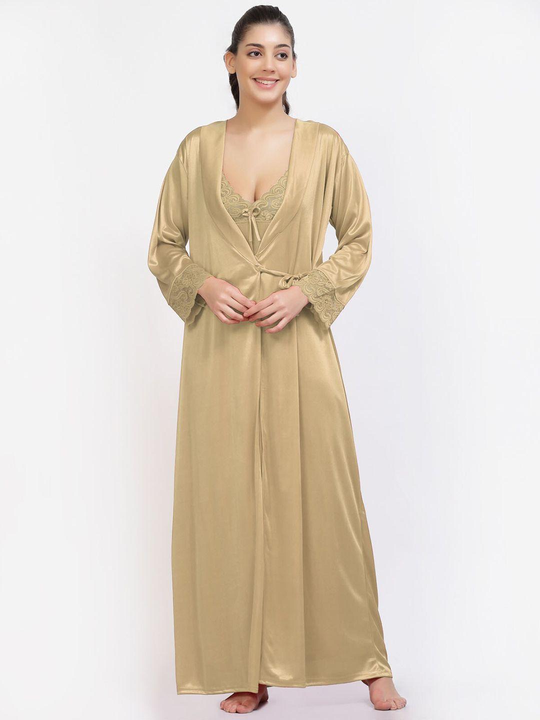 night keys pack of 4 satin maxi nightdress with robe