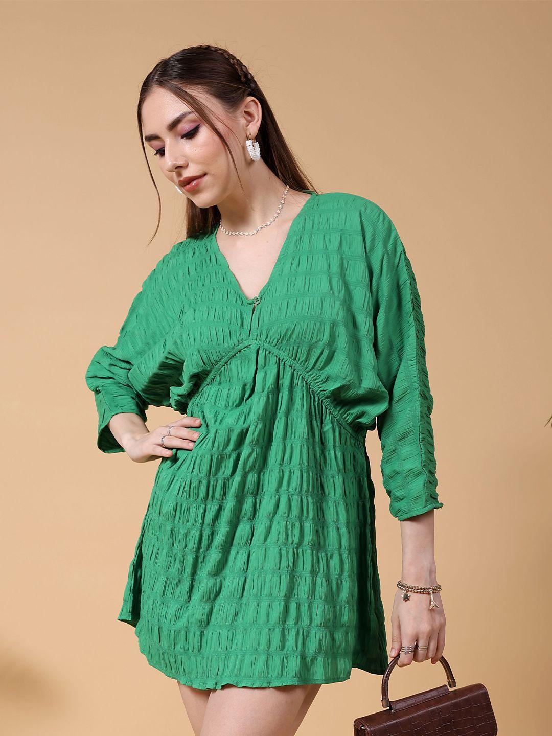 freehand by the indian garage co green fit  flare midi dress