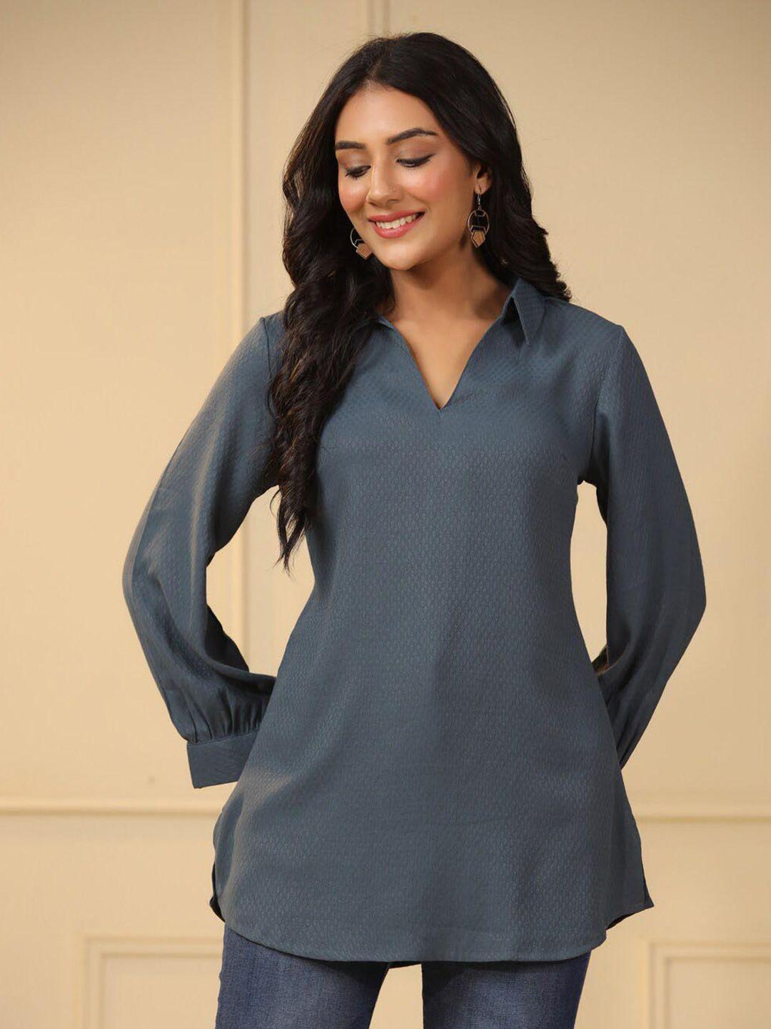 sangria regular v-neck straight kurti