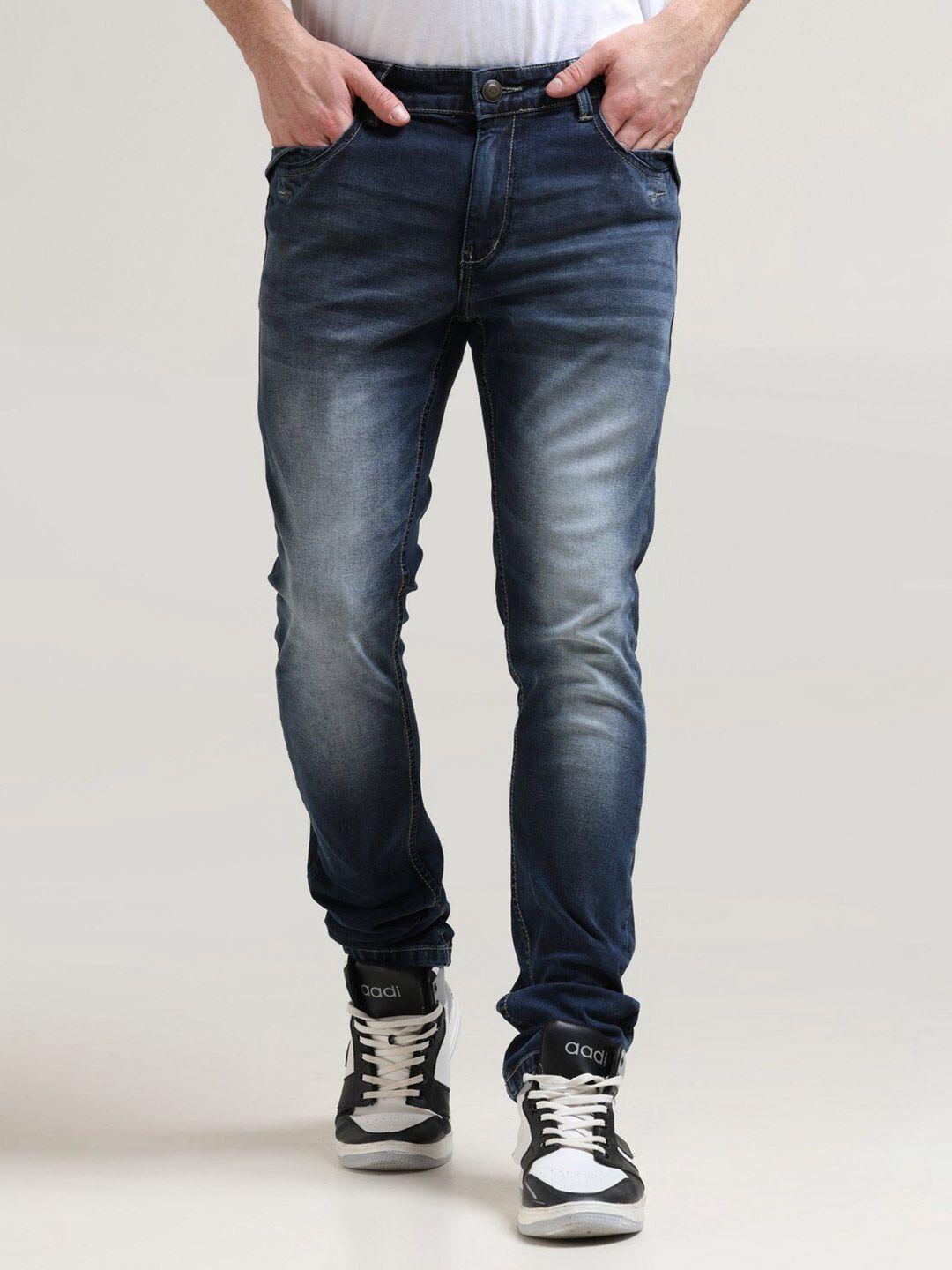 vudu men narrow slim fit light fade stretchable jeans